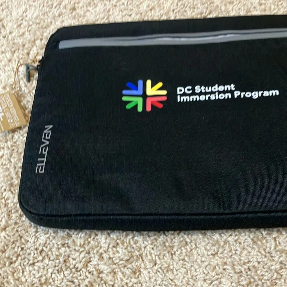 Black Tablet Sleeve with DC Student Immersion Program Logo